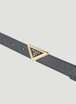 Men Prada Belts^Triangle Buckle Belt