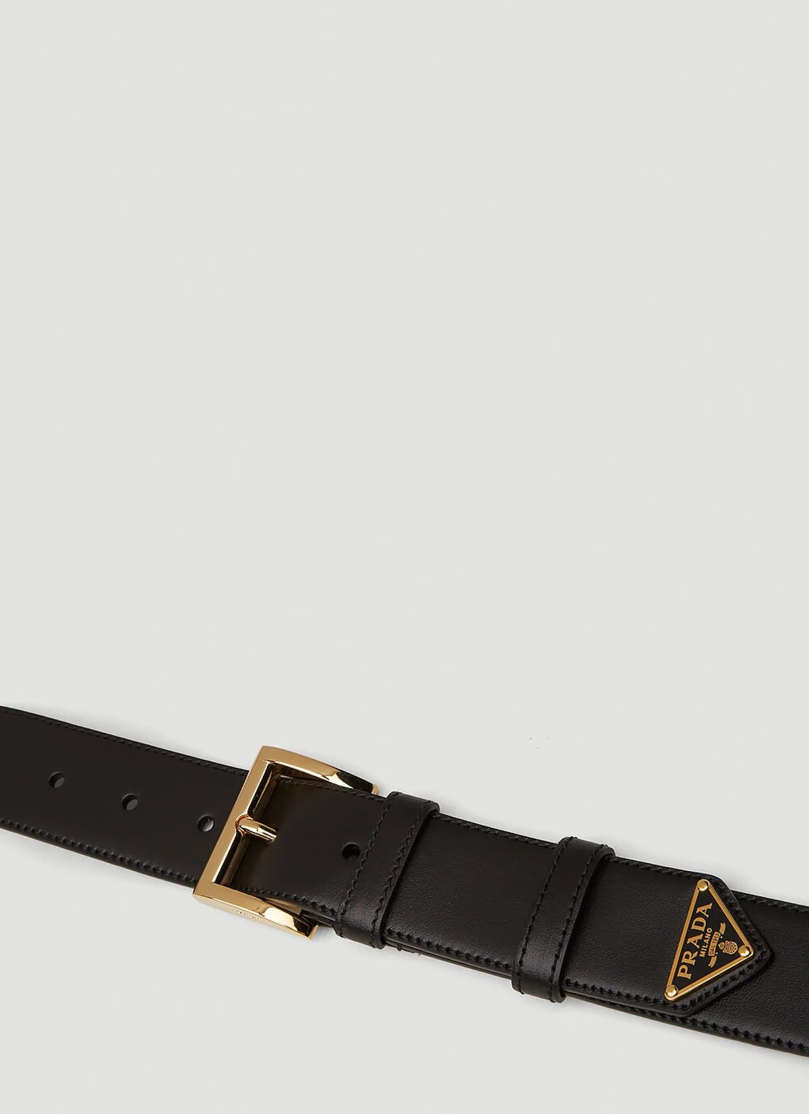 Men Prada Belts^Triangle Plaque City Belt