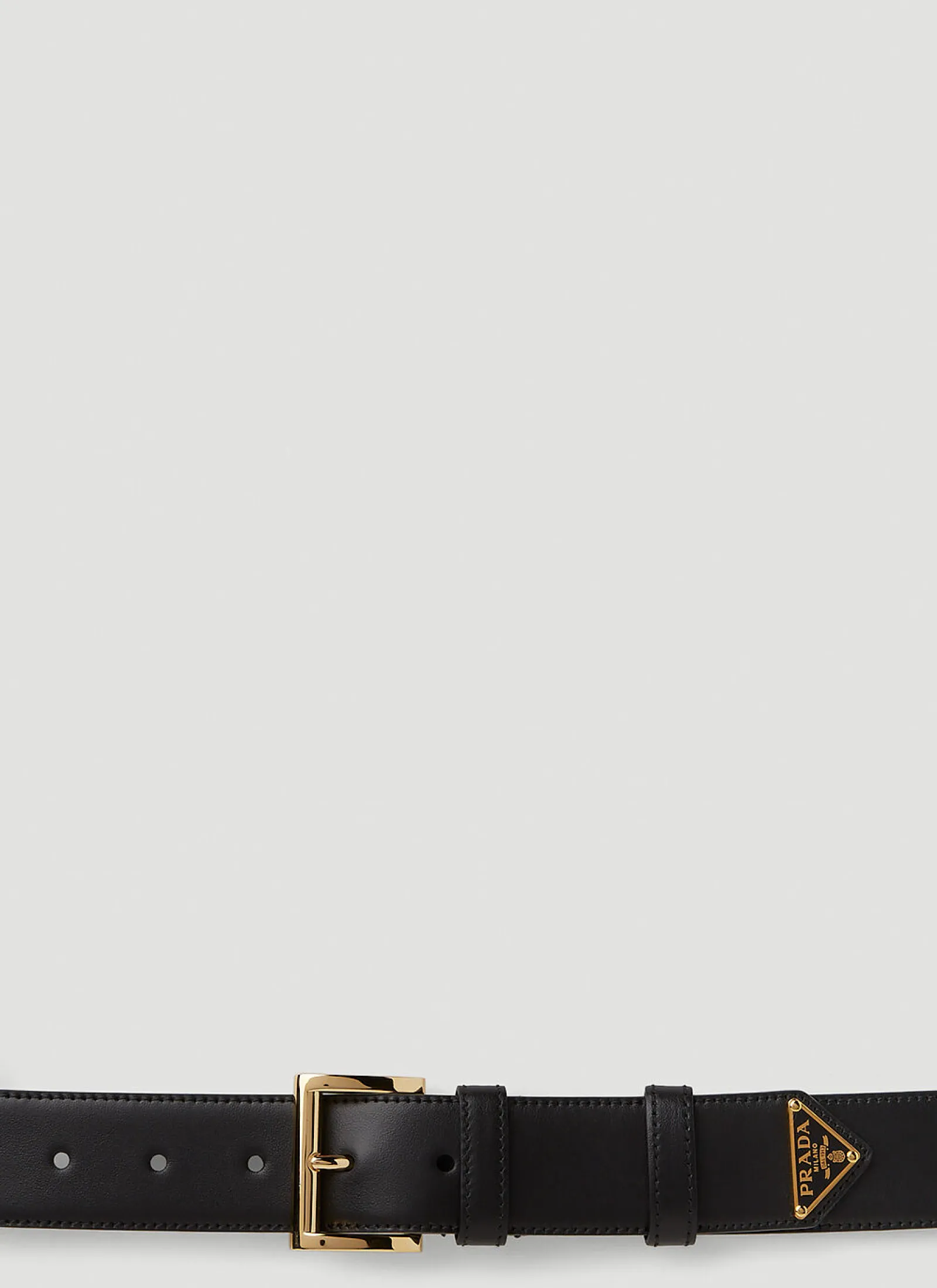 Men Prada Belts^Triangle Plaque City Belt