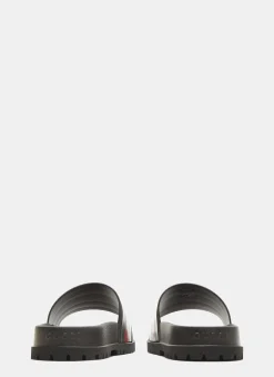 Men Gucci Slides^Tricolor Stripe Sandals