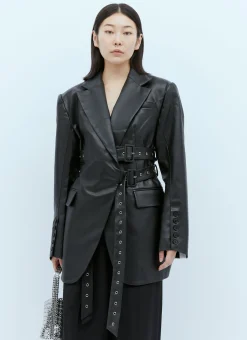 Triple Belt Faux Leather Blazer></noscript>Rokh Outlet
