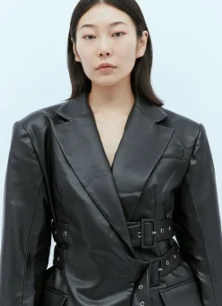 Triple Belt Faux Leather Blazer></noscript>Rokh Outlet