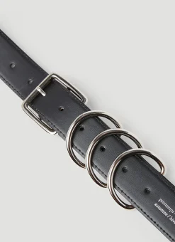 Men Rokh Belts^Triple Metal Loops Leather Belt