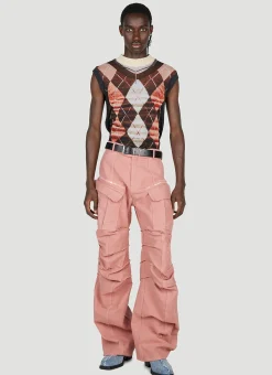 Men Y/Project x Jean Paul Gaultier Tops^Trompe L'Oeil Argyle Sweater Top