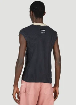 Men Y/Project x Jean Paul Gaultier Tops^Trompe L'Oeil Argyle Sweater Top