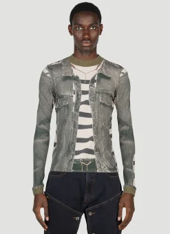 Men Y/Project x Jean Paul Gaultier Tops^Trompe L'Oeil Jacket Top