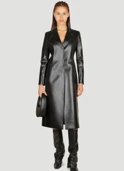 Trompe-Loeil Tailored Faxu Leather Coat>Coperni Clearance