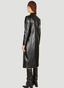 Trompe-Loeil Tailored Faxu Leather Coat></noscript>Coperni Clearance