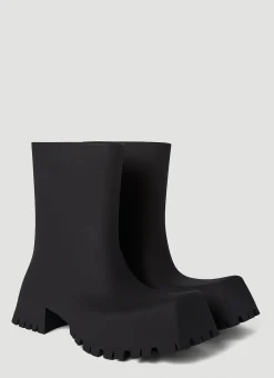 Men Balenciaga Boots^Trooper Rubber Ankle Boots