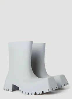 Men Balenciaga Boots^Trooper Rubber Ankle Boots
