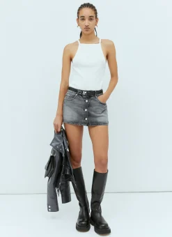 Trucker Denim Mini Skirt>Courrèges Discount