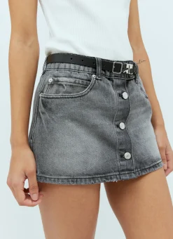 Trucker Denim Mini Skirt></noscript>Courrèges Discount