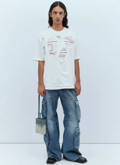 Men Diesel T-Shirts^T-Strapoval Cut-Out T-Shirt