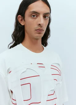 Men Diesel T-Shirts^T-Strapoval Cut-Out T-Shirt