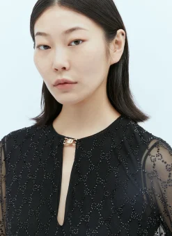 Tulle Interlocking Gg Crystal Mini Dress>Gucci Hot