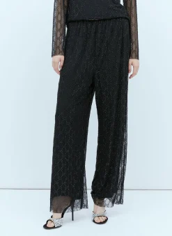 Tulle Interlocking Gg Crystal Pants>Gucci Hot