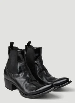 Men Prada Boots^Turn-Up Toe Cowboy Boots