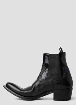 Men Prada Boots^Turn-Up Toe Cowboy Boots