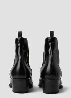 Men Prada Boots^Turn-Up Toe Cowboy Boots
