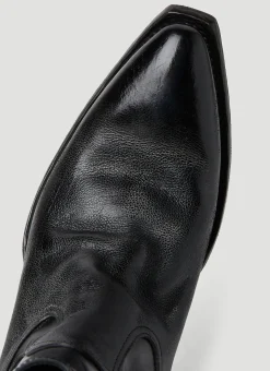 Men Prada Boots^Turn-Up Toe Cowboy Boots