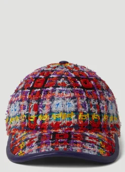 Men Gucci Hats^Tweed Baseball Cap
