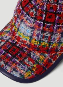 Men Gucci Hats^Tweed Baseball Cap