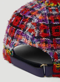 Men Gucci Hats^Tweed Baseball Cap