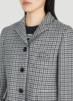 Tweed Cropped Blazer><noscript><img width=
