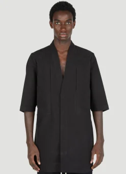 Men Rick Owens Shirts^Twill Short Sleeve Overshirt