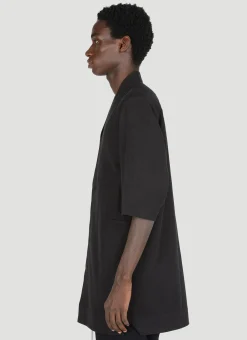 Men Rick Owens Shirts^Twill Short Sleeve Overshirt
