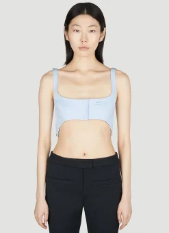 Twill Suspenders Bra Top>Courrèges Outlet