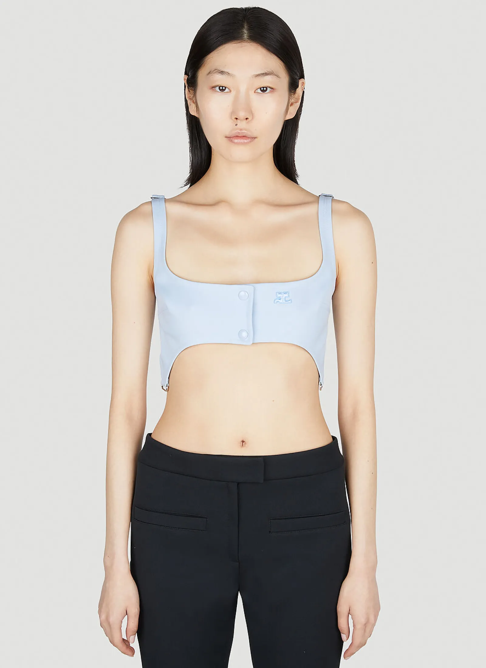 Twill Suspenders Bra Top>Courrèges Outlet