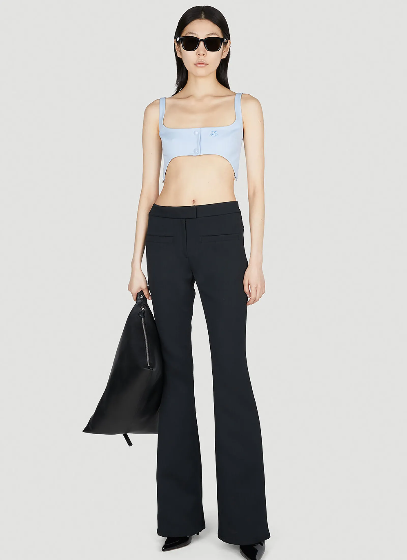 Twill Suspenders Bra Top>Courrèges Outlet