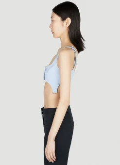 Twill Suspenders Bra Top><noscript><img width=