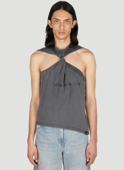 Men Courrèges Tops^Twist Logo Print Tank Top