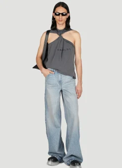 Men Courrèges Tops^Twist Logo Print Tank Top