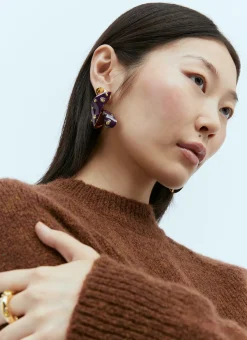 Men Dries Van Noten Jewellery^Twisted Embellished Drop Earrings