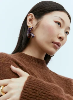 Men Dries Van Noten Jewellery^Twisted Embellished Drop Earrings