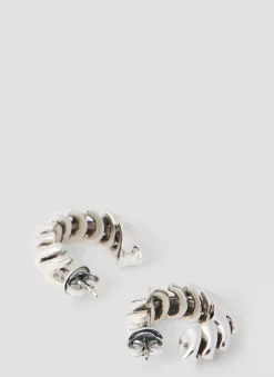 Men Bottega Veneta Jewellery^Twisted Hoop Earrings