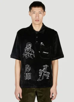 Men Saintwoods Polo Shirts^Velour Polo Top