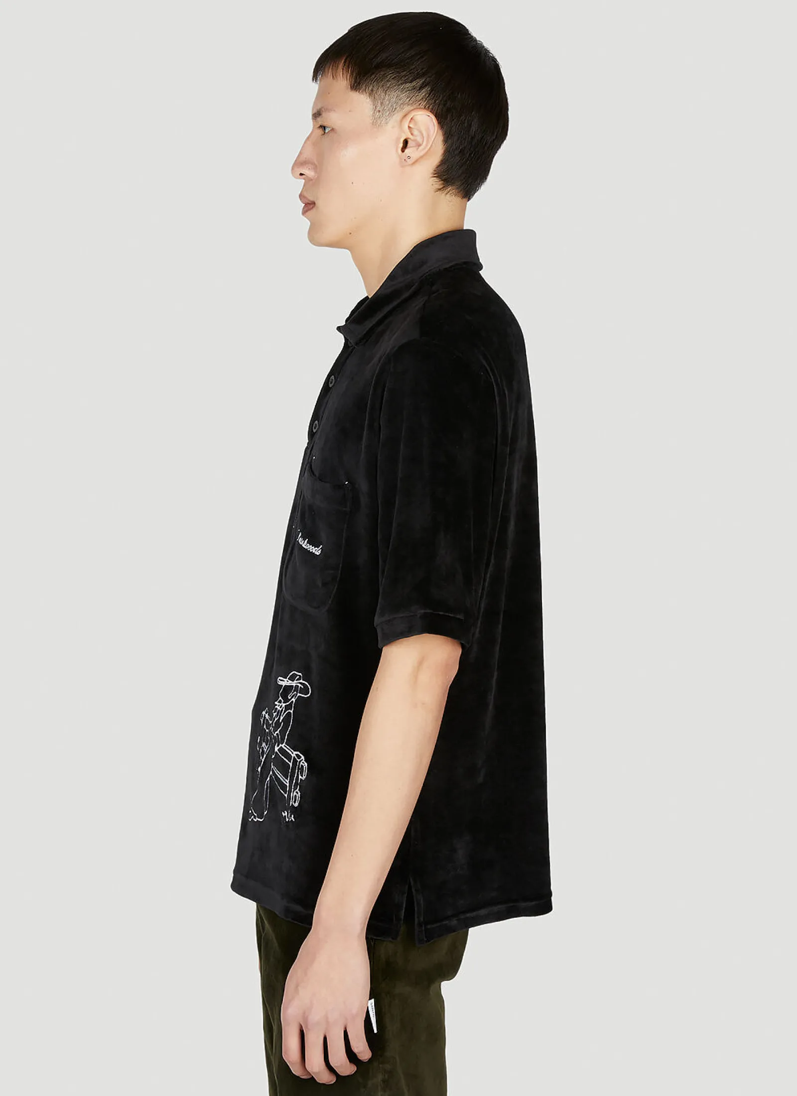 Men Saintwoods Polo Shirts^Velour Polo Top