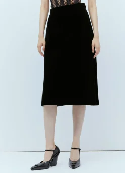 Velvet A-Line Skirt>Gucci Clearance
