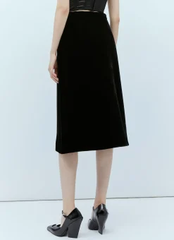 Velvet A-Line Skirt></noscript>Gucci Clearance