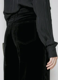 Velvet Cotton Pants>Saint Laurent Discount