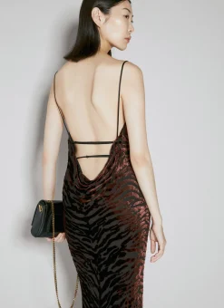 Velvet Devore Maxi Dress>Saint Laurent Discount