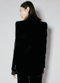 Velvet Double-Breasted Blazer></noscript>Saint Laurent New