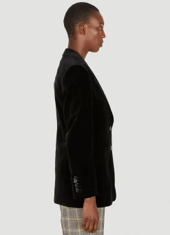 Velvet Single Breasted Blazer></noscript>Gucci Outlet