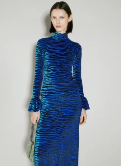 Velvet Zebra Print Top>Paco Rabanne Clearance