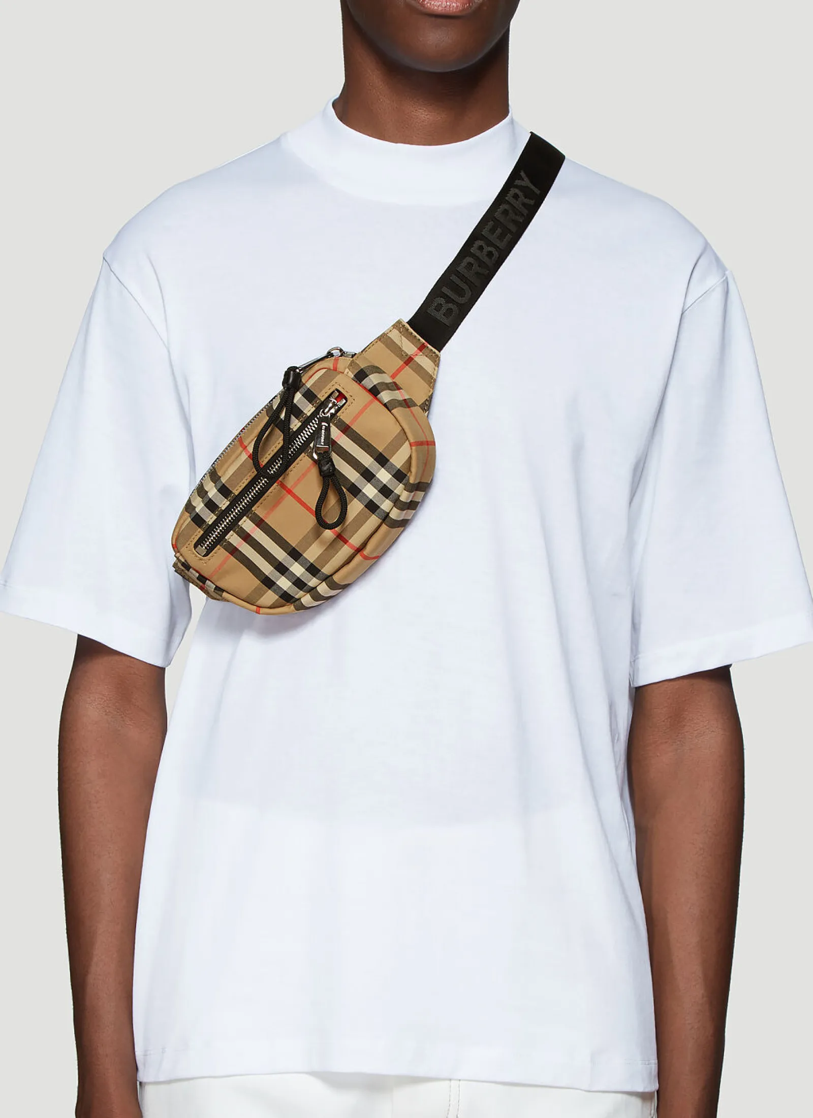 Men Burberry Belt Bags^Vintage Check Small Belt Bag