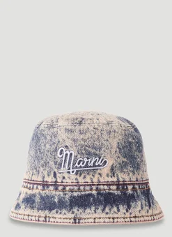 Men Marni Hats^Washed Denim Bucket Hat